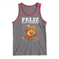 Funny Taco Mexican Christmas Tank Top Feliz Navi Mariachi - Wonder Print Shop