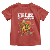 Funny Taco Mexican Christmas Toddler T Shirt Feliz Navi Mariachi - Wonder Print Shop