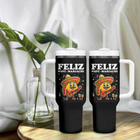 Funny Taco Mexican Christmas Tumbler With Handle Feliz Navi Mariachi - Wonder Print Shop