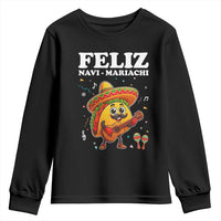Funny Taco Mexican Christmas Youth Sweatshirt Feliz Navi Mariachi - Wonder Print Shop