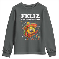 Funny Taco Mexican Christmas Youth Sweatshirt Feliz Navi Mariachi - Wonder Print Shop
