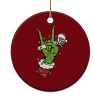 Funny Xmas Rock Ceramic Ornament Rock Green Hand Style Xmas - Wonder Print Shop