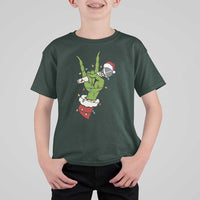 Funny Christmas Rock T Shirt For Kid Rock Green Hand Style Xmas - Wonder Print Shop