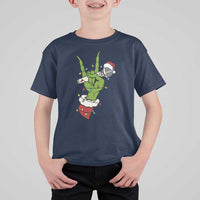 Funny Christmas Rock T Shirt For Kid Rock Green Hand Style Xmas - Wonder Print Shop