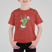 Funny Christmas Rock T Shirt For Kid Rock Green Hand Style Xmas - Wonder Print Shop