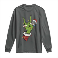 Funny Christmas Rock Long Sleeve Shirt Rock Green Hand Style Xmas - Wonder Print Shop