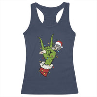 Funny Christmas Rock Racerback Tank Top Rock Green Hand Style Xmas - Wonder Print Shop
