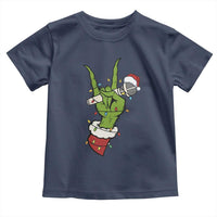 Funny Christmas Rock Toddler T Shirt Rock Green Hand Style Xmas - Wonder Print Shop