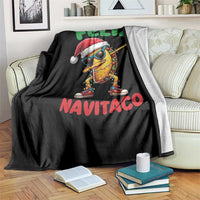 Funny Taco Mexican Christmas Throw Blanket Feliz Navitaco - Wonder Print Shop