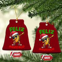 Funny Taco Mexican Xmas Ceramic Ornament Feliz Navitaco - Wonder Print Shop