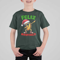 Funny Taco Mexican Christmas T Shirt For Kid Feliz Navitaco - Wonder Print Shop