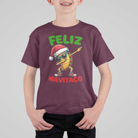Funny Taco Mexican Christmas T Shirt For Kid Feliz Navitaco - Wonder Print Shop