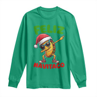 Funny Taco Mexican Christmas Long Sleeve Shirt Feliz Navitaco - Wonder Print Shop
