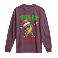 Funny Taco Mexican Christmas Long Sleeve Shirt Feliz Navitaco - Wonder Print Shop