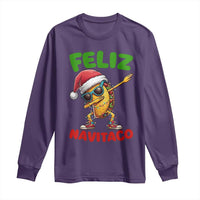 Funny Taco Mexican Christmas Long Sleeve Shirt Feliz Navitaco - Wonder Print Shop