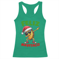 Funny Taco Mexican Christmas Racerback Tank Top Feliz Navitaco - Wonder Print Shop