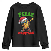 Funny Taco Mexican Christmas Youth Sweatshirt Feliz Navitaco - Wonder Print Shop