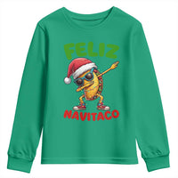 Funny Taco Mexican Christmas Youth Sweatshirt Feliz Navitaco - Wonder Print Shop
