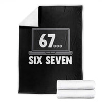 67 Six Seven Meme Throw Blanket Funny Tech Support - Wonder Print Shop