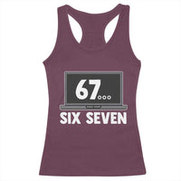 67 Six Seven Meme Racerback Tank Top Funny Tech Support - Wonder Print Shop