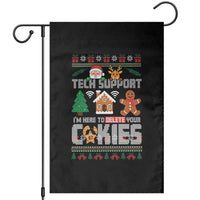 Funny Tech Support Christmas Garden Flag I Am Here To Delete Your Cookies - Wonder Print Shop