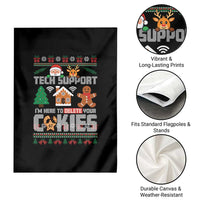 Funny Tech Support Christmas Garden Flag I Am Here To Delete Your Cookies - Wonder Print Shop