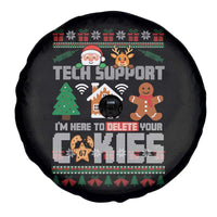 Funny Tech Support Christmas Spare Tire Cover I Am Here To Delete Your Cookies - Wonder Print Shop