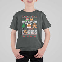 Funny Tech Support Christmas T Shirt For Kid I Am Here To Delete Your Cookies - Wonder Print Shop