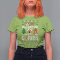 Funny Tech Support Christmas T Shirt For Women I Am Here To Delete Your Cookies - Wonder Print Shop