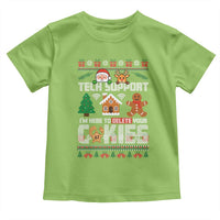 Funny Tech Support Christmas Toddler T Shirt I Am Here To Delete Your Cookies - Wonder Print Shop