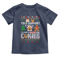Funny Tech Support Christmas Toddler T Shirt I Am Here To Delete Your Cookies - Wonder Print Shop
