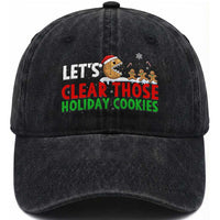 Tech Support Christmas Washed Cotton Baseball Cap Let Is Clear Those Holiday Cookies