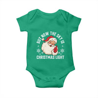 Santa Opalite Christmas Baby Onesie But Now The Sky Is Xmas Light - Wonder Print Shop
