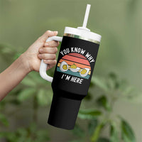 Funny Thanksgiving Dinner Tumbler With Handle You Know Why I Am Here - Wonder Print Shop