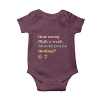 67 Six Seven Meme Baby Onesie How Many Nights Reading 67 - Wonder Print Shop