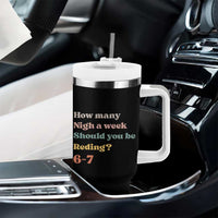 67 Six Seven Meme Tumbler With Handle How Many Nights Reading 67 - Wonder Print Shop