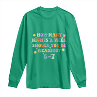 67 Six Seven Meme Long Sleeve Shirt Funny Reading Book Lover - Wonder Print Shop