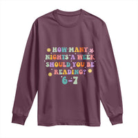 67 Six Seven Meme Long Sleeve Shirt Funny Reading Book Lover - Wonder Print Shop