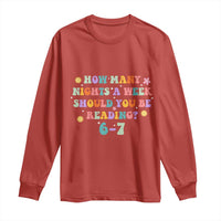 67 Six Seven Meme Long Sleeve Shirt Funny Reading Book Lover - Wonder Print Shop