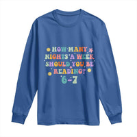 67 Six Seven Meme Long Sleeve Shirt Funny Reading Book Lover - Wonder Print Shop