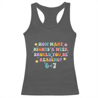 67 Six Seven Meme Racerback Tank Top Funny Reading Book Lover - Wonder Print Shop