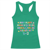 67 Six Seven Meme Racerback Tank Top Funny Reading Book Lover - Wonder Print Shop