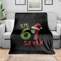 67 Six Seven Christmas Meme Throw Blanket Funny Santa Xmas - Wonder Print Shop