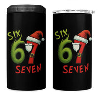 67 Six Seven Christmas Meme 4 in 1 Can Cooler Tumbler Funny Santa Xmas - Wonder Print Shop