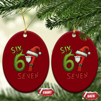 67 Six Seven Christmas Meme Ceramic Ornament Funny Santa Xmas - Wonder Print Shop