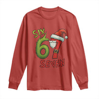 67 Six Seven Christmas Meme Long Sleeve Shirt Funny Santa Xmas - Wonder Print Shop
