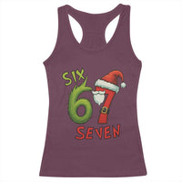 67 Six Seven Christmas Meme Racerback Tank Top Funny Santa Xmas - Wonder Print Shop