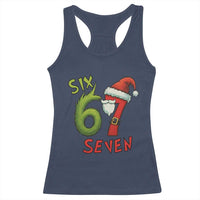 67 Six Seven Christmas Meme Racerback Tank Top Funny Santa Xmas - Wonder Print Shop