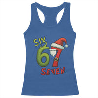 67 Six Seven Christmas Meme Racerback Tank Top Funny Santa Xmas - Wonder Print Shop