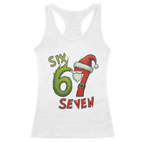 67 Six Seven Christmas Meme Racerback Tank Top Funny Santa Xmas - Wonder Print Shop
